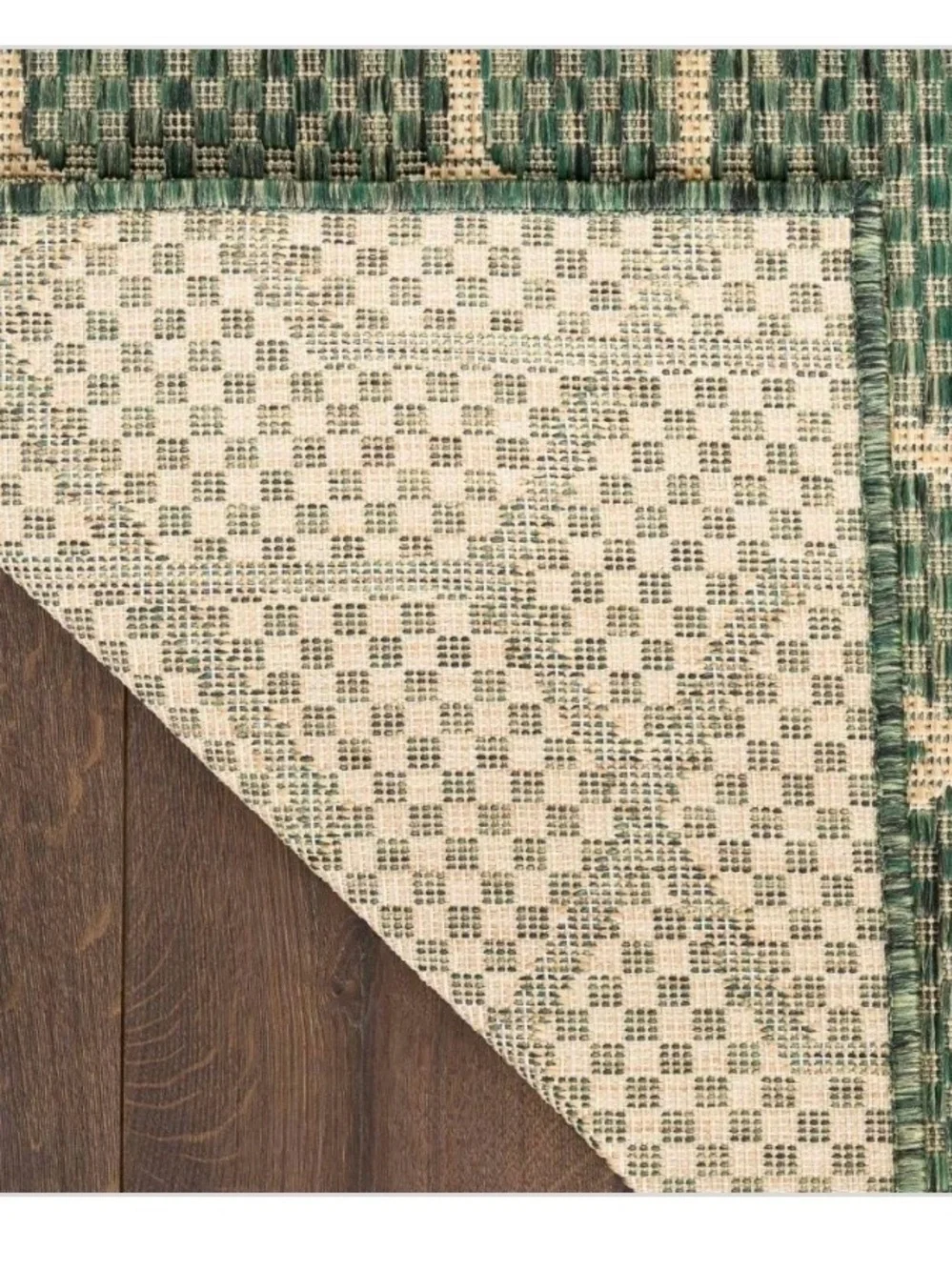 New Nourison horizon Green Geometric Runner rug indoor/outdoor 2’x6’